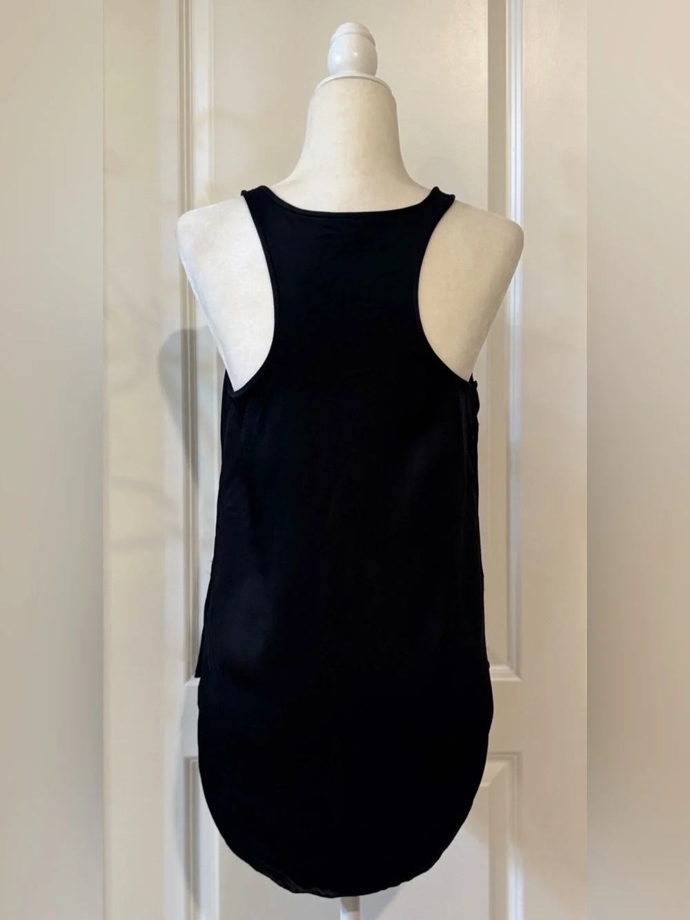 Theory Prestia Black Sleeveless Tunic Racerback Tank Top